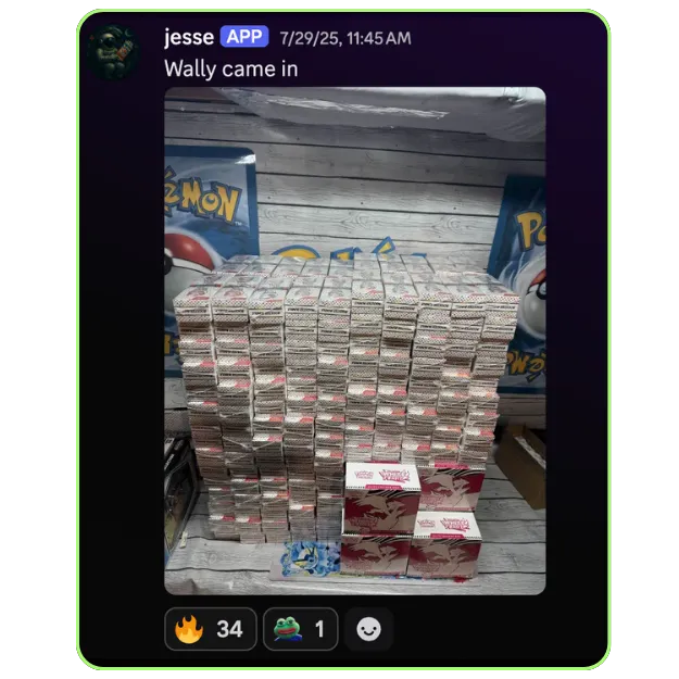 Discord screenshot showing Divine member profit confirmation